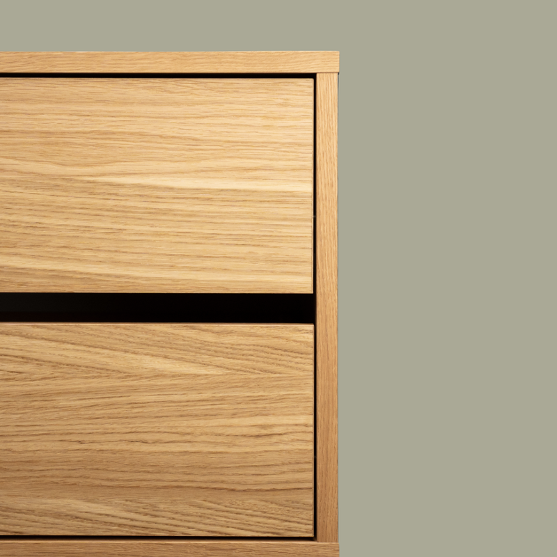 Frame Walk-In 2 rækker med skrivebord - (2 hylder + 1 skrivebord / 2 hylder + 1 kommode)