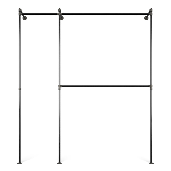 Original Walk-in 2 rækker garderobe system - (1 hæng / 2 hæng)