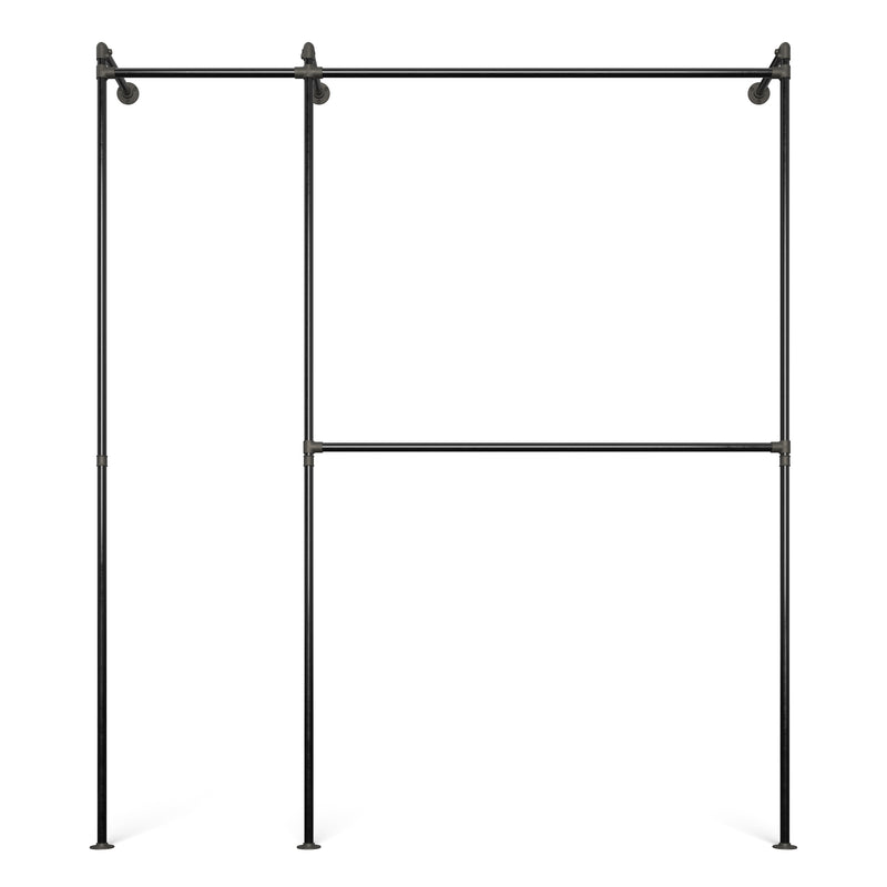 Original Walk-in 2 rækker garderobe system - (1 hæng / 2 hæng)