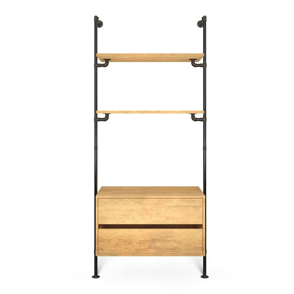 Original Walk-in 1 række med kommode - (2 hylder + 1 kommode)