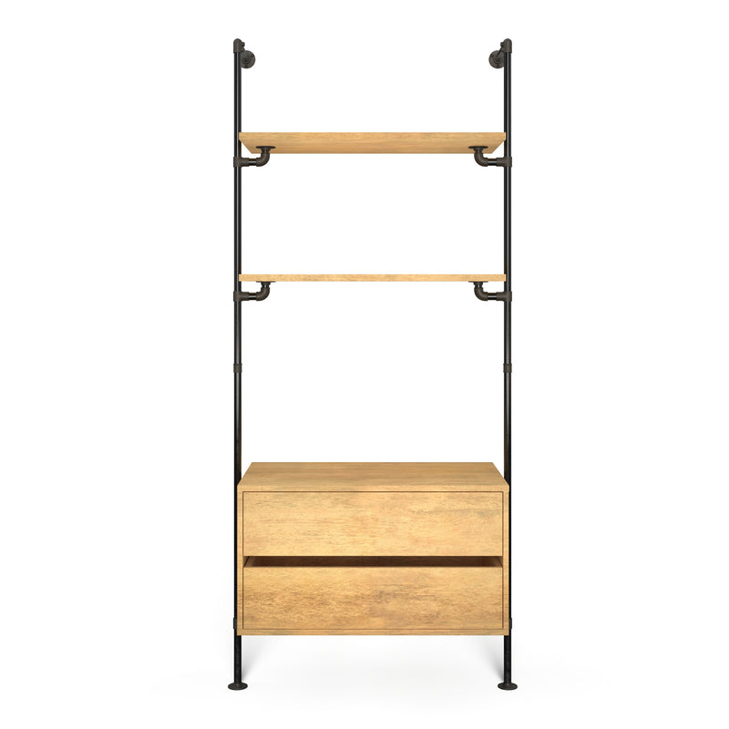 Original Walk-in 1 række med kommode - (2 hylder + 1 kommode)