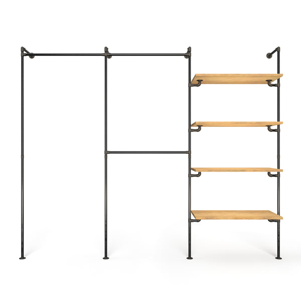 Original Walk-in 3 rækker reol system - (1 hæng / 2 hæng / 4 hylder)