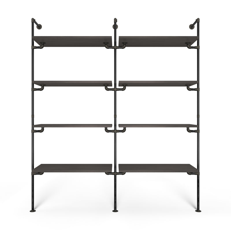 Original Walk-in 2 rækker reol system - (4 hylder / 4 hylder)