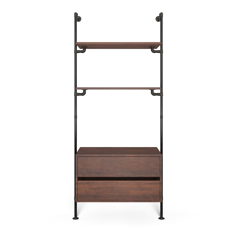Original Walk-in 1 række med kommode - (2 hylder + 1 kommode)