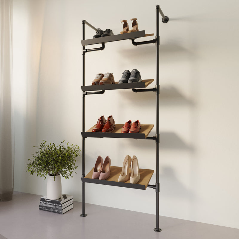 Displayskinne til vin, bøger og sko