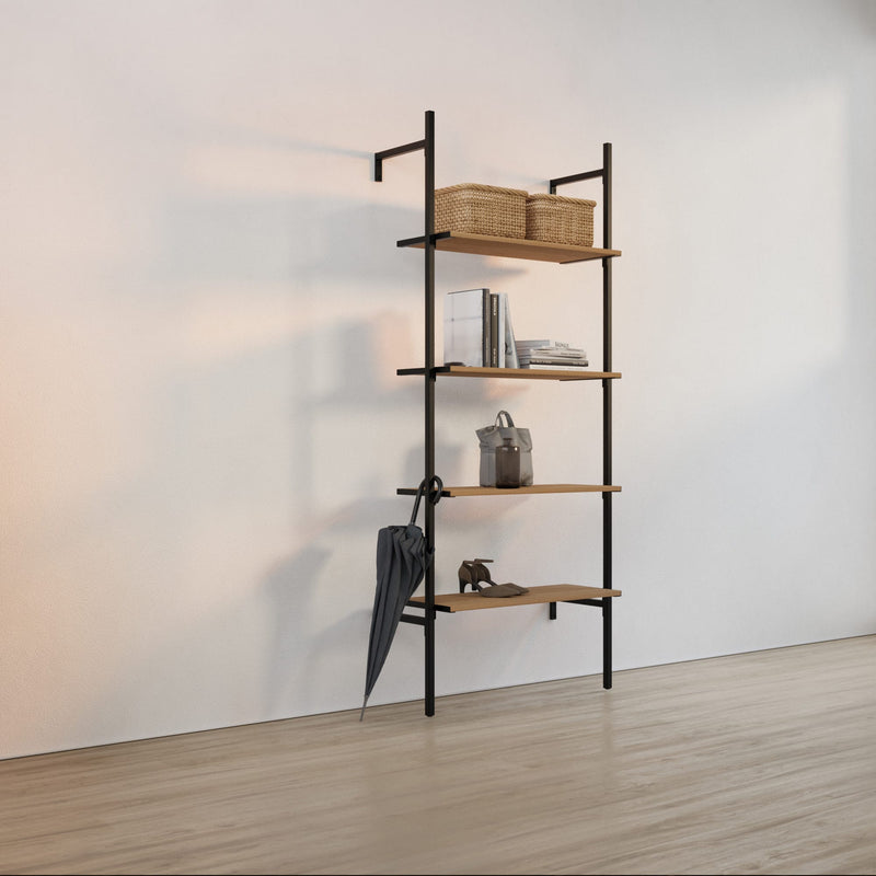 Frame Walk-In garderobesystem med hylder | Fleksibelt tøjstativ