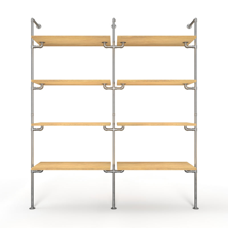 Original Walk-in 2 rækker reol system - (4 hylder / 4 hylder)