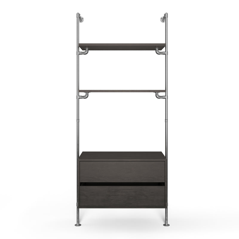 Original Walk-in 1 række med kommode - (2 hylder + 1 kommode)