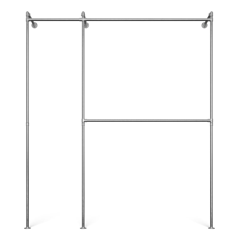 Original Walk-in 2 rækker garderobe system - (1 hæng / 2 hæng)