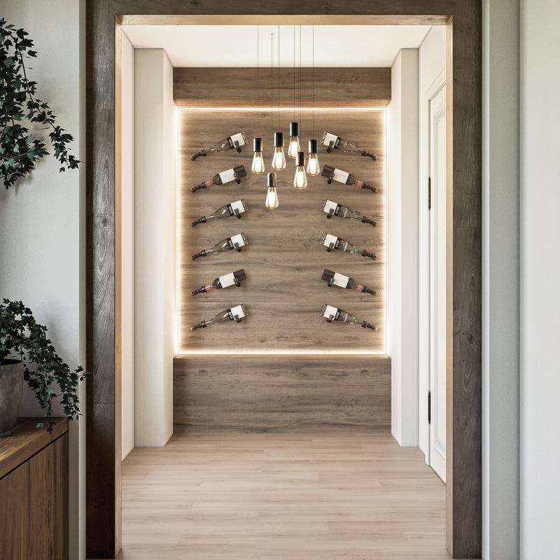 Vægmonteret vinflaskeholder