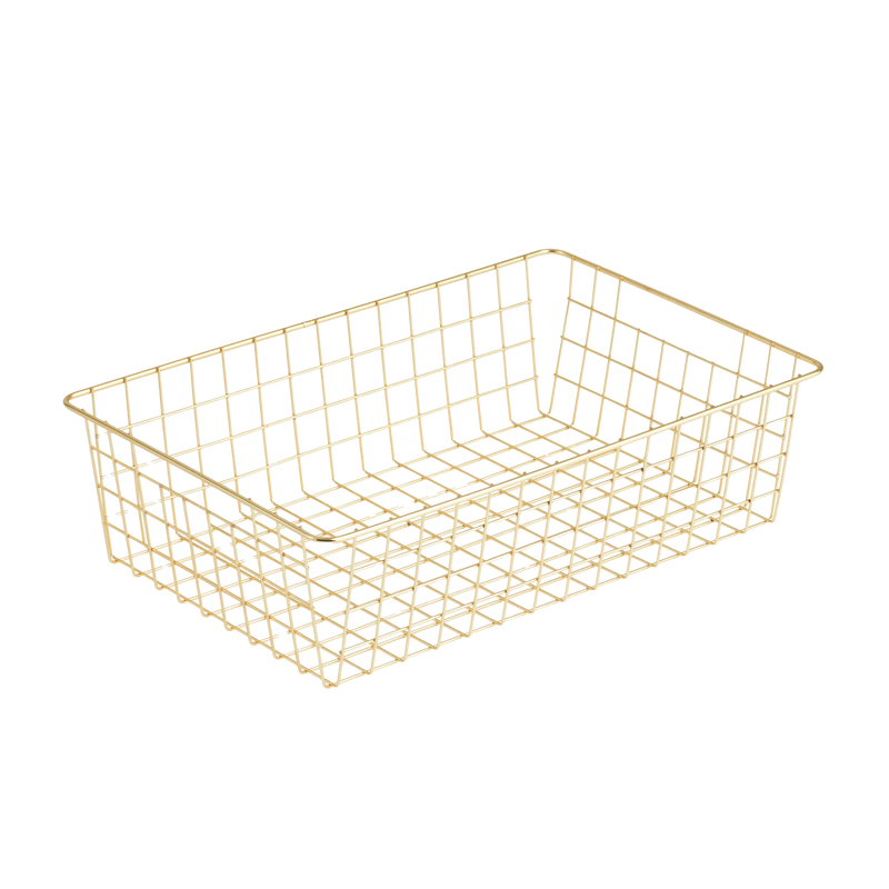 Pre-loved Trådkurv til undertøj og strømper i guld eller sort - stor model